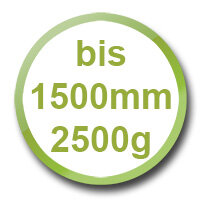 bis 1500mm/2500g