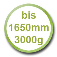 bis 1650mm/3000g