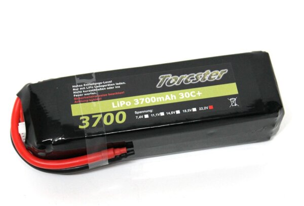 Torcster LiPo 3700mAh 6s 22,2V 30C+