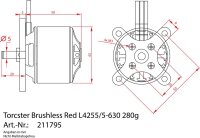 Torcster Brushless Red L4255/5-630 280g